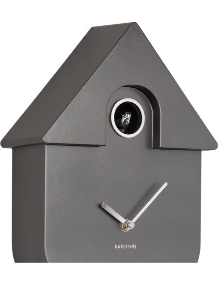 Horloge coucou murale gris foncé métallisé ABS 21,5x8,5x41 cm Cuckoo Metallic Karlsson - 4
