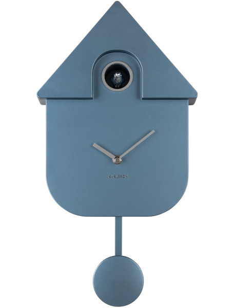 Horloge coucou murale bleu foncé métallisé ABS 21,5x8,5x41 cm Cuckoo Metallic Karlsson - 1