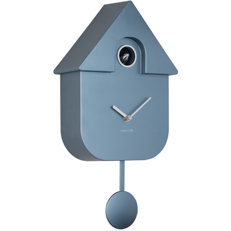 Horloge coucou murale bleu foncé métallisé ABS 21,5x8,5x41 cm Cuckoo Metallic Karlsson - 3