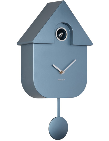 Horloge coucou murale bleu foncé métallisé ABS 21,5x8,5x41 cm Cuckoo Metallic Karlsson - 3