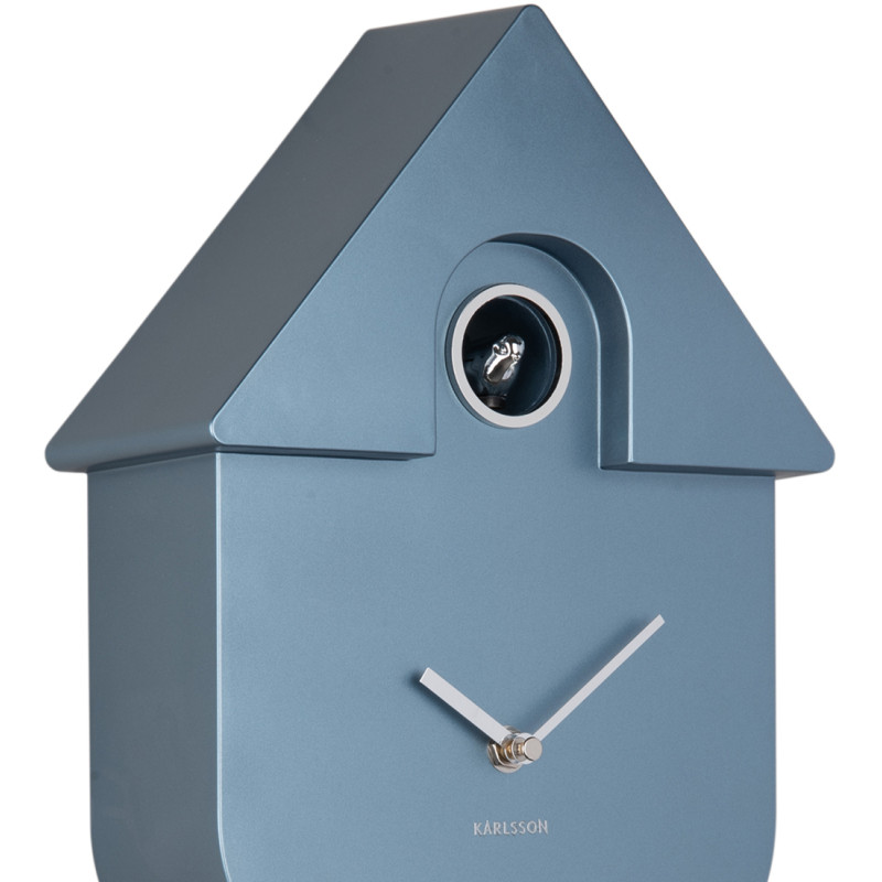 Horloge coucou murale bleu foncé métallisé ABS 21,5x8,5x41 cm Cuckoo Metallic Karlsson - 4