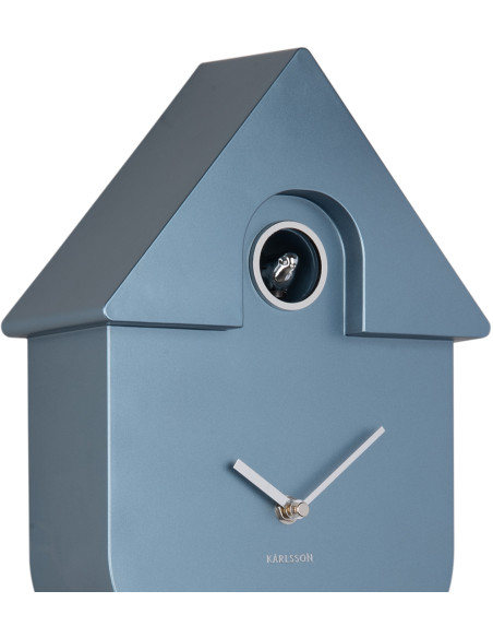 Horloge coucou murale bleu foncé métallisé ABS 21,5x8,5x41 cm Cuckoo Metallic Karlsson - 4