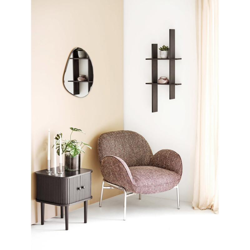 Table de chevet noire à portes coulissantes 45x40x50,5 cm Nikko House Nordic - 9