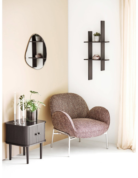 Table de chevet noire à portes coulissantes 45x40x50,5 cm Nikko House Nordic - 9