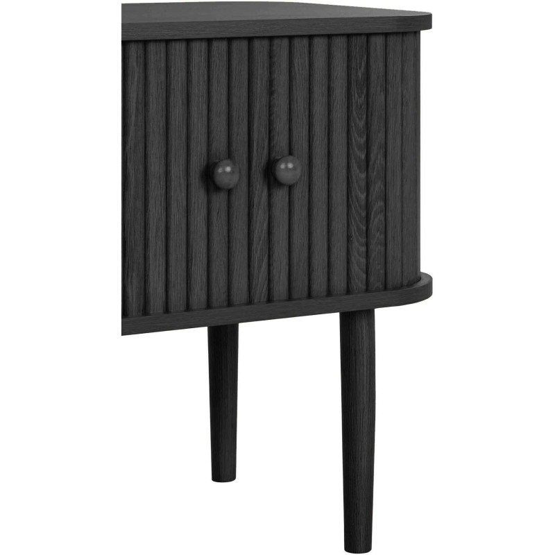 Table de chevet noire à portes coulissantes 45x40x50,5 cm Nikko House Nordic - 6