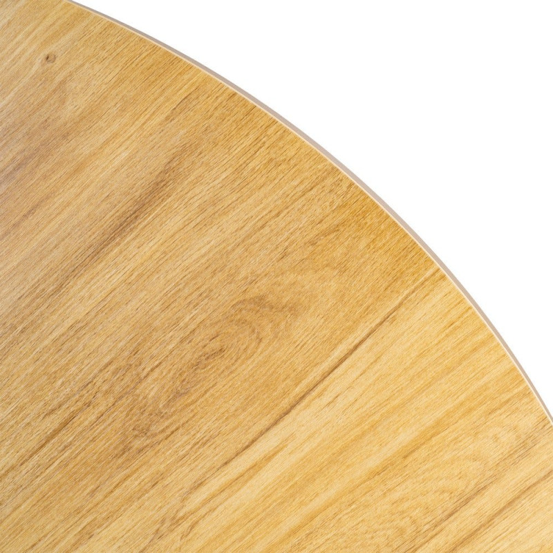 Table à manger ronde effet bois naturel MDF 120 cm Alvoryn Ixia - 9