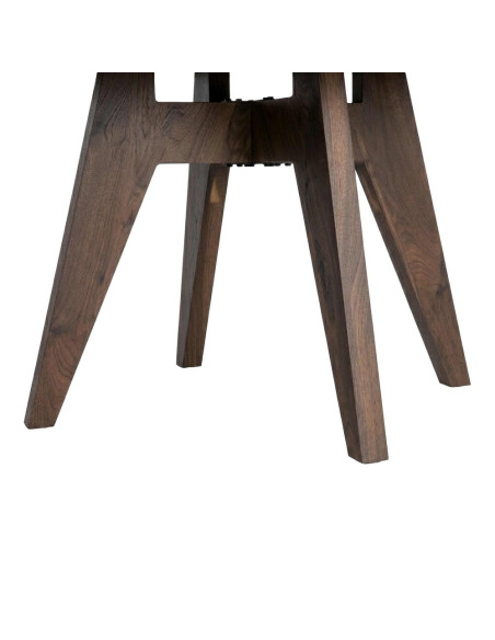 Table à manger ronde MDF effet bois brun 120 cm Alvoryn Ixia - 6