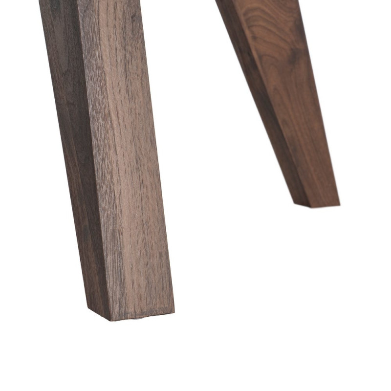 Table à manger ronde MDF effet bois brun 120 cm Alvoryn Ixia - 7