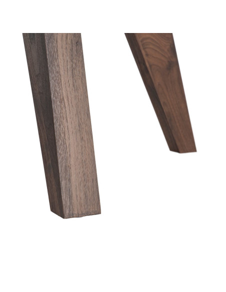 Table à manger ronde MDF effet bois brun 120 cm Alvoryn Ixia - 7