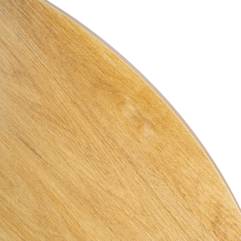 Table à manger ronde MDF effet bois naturel 120 cm Solviane Ixia - 9