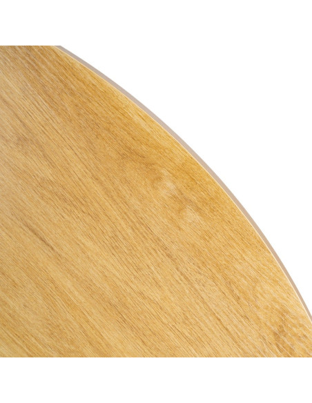 Table à manger ronde MDF effet bois naturel 120 cm Solviane Ixia - 9
