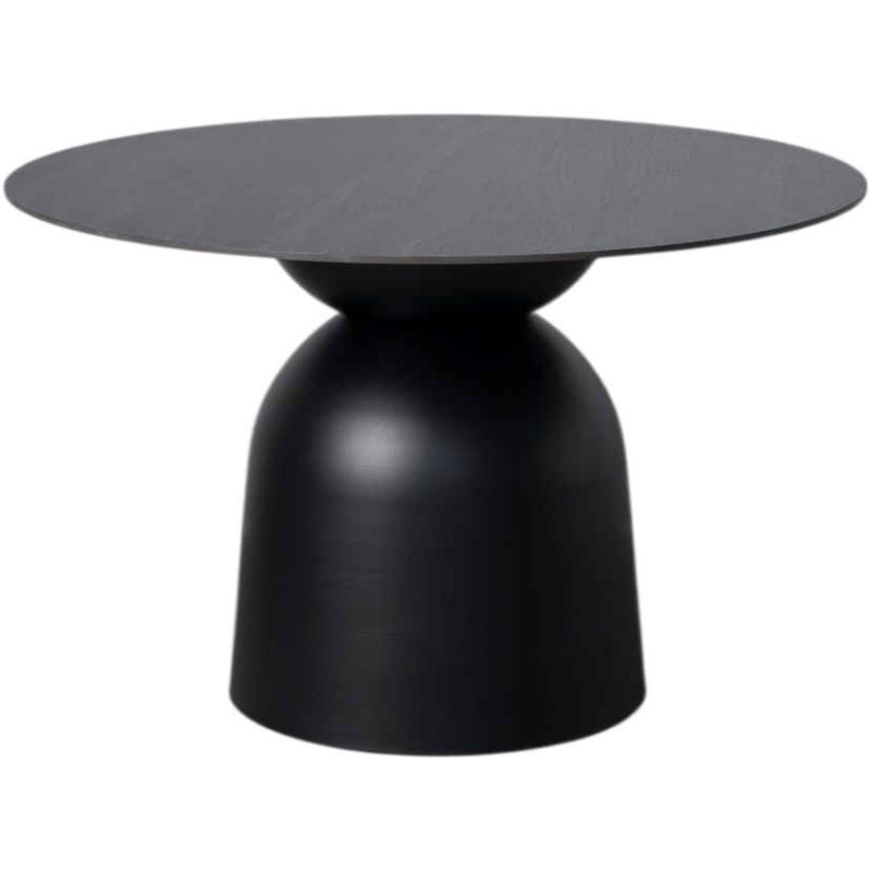 Table à manger ronde pierre sintérisée noire 120 cm Orciano Ixia - 1