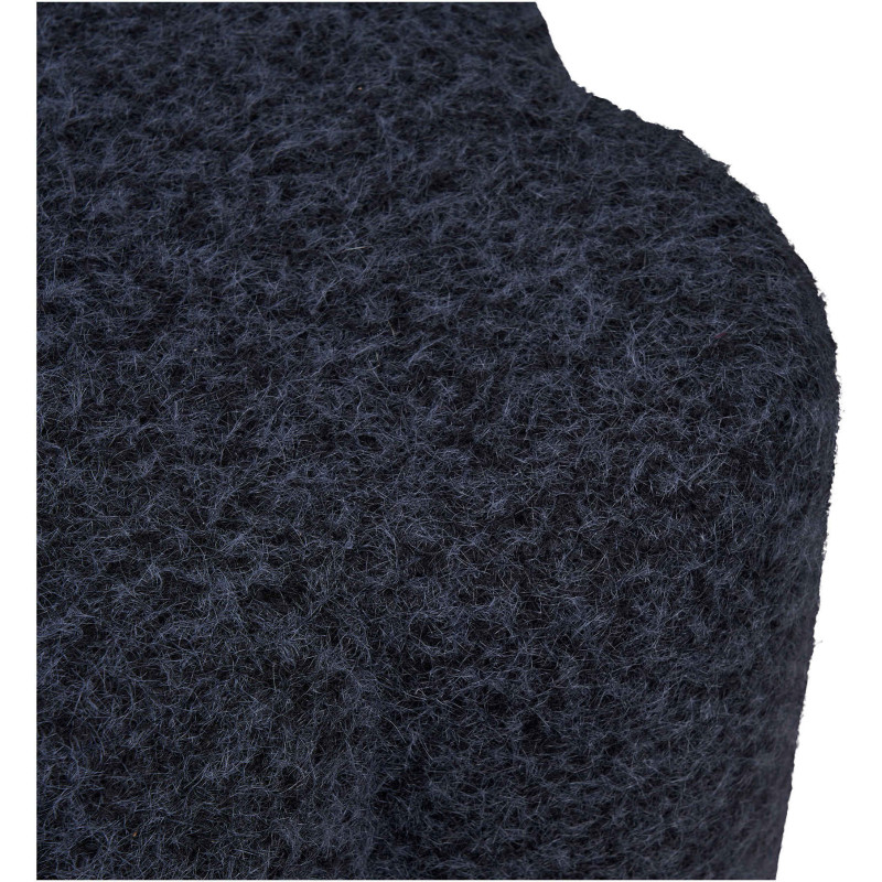 Pouf rond bouclette bleu nuit 42 cm Durban House Nordic - 4