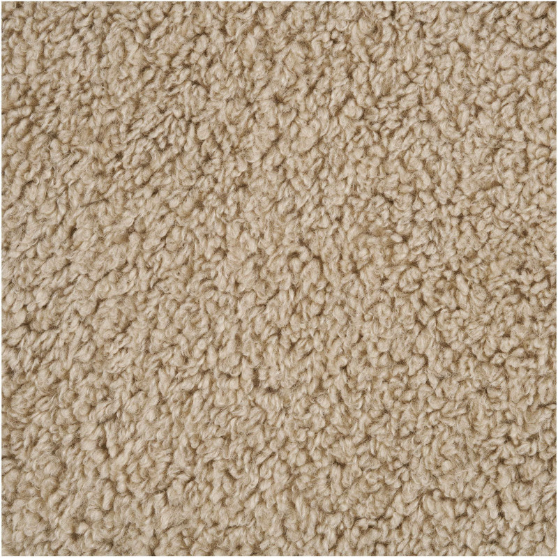 Pouf repose-pieds bouclette beige 54 cm Lunaro House Nordic - 7