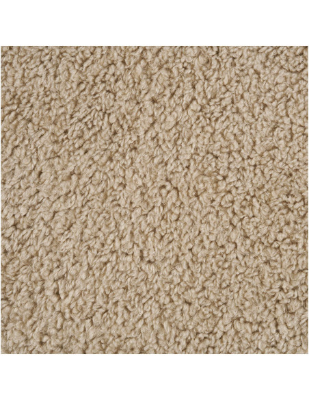 Pouf repose-pieds bouclette beige 54 cm Lunaro House Nordic - 7