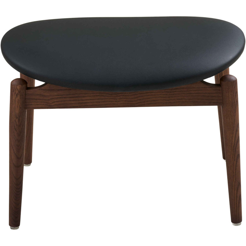 Repose-pieds frêne brun et polyuréthane noir 53,5 cm Olvera House Nordic - 3