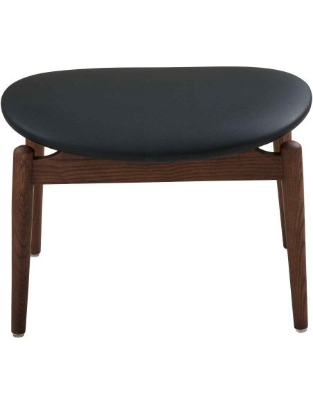 Repose-pieds frêne brun et polyuréthane noir 53,5 cm Olvera House Nordic - 3