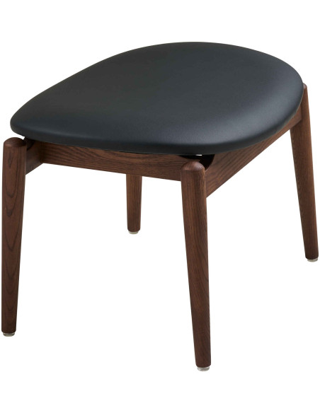 Repose-pieds frêne brun et polyuréthane noir 53,5 cm Olvera House Nordic - 5