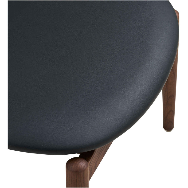 Repose-pieds frêne brun et polyuréthane noir 53,5 cm Olvera House Nordic - 6