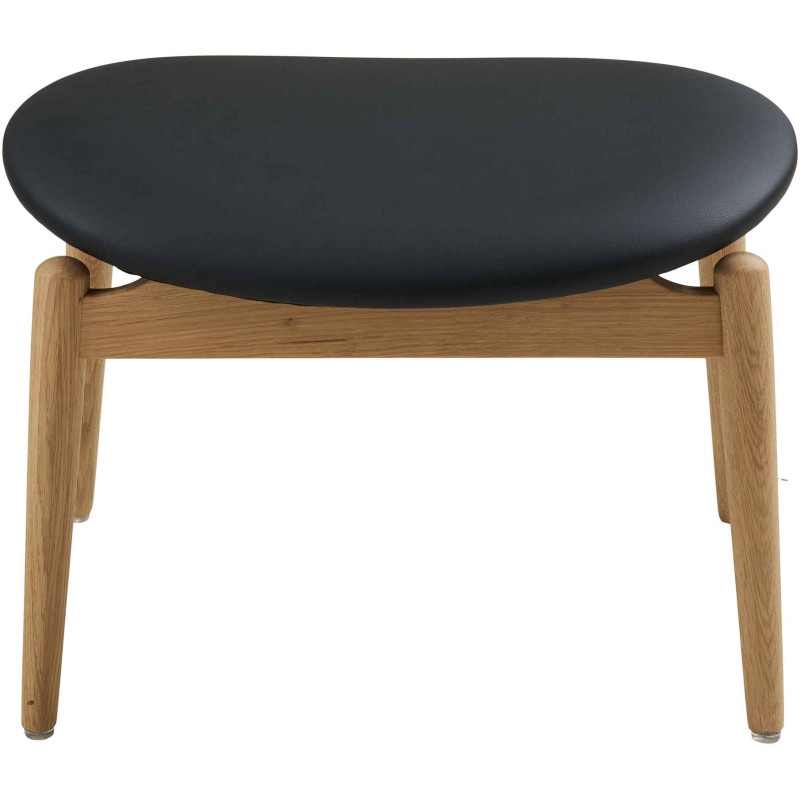 Repose-pieds fauteuil chêne naturel et polyuréthane noir 53,5 cm Olvera House Nordic - 3