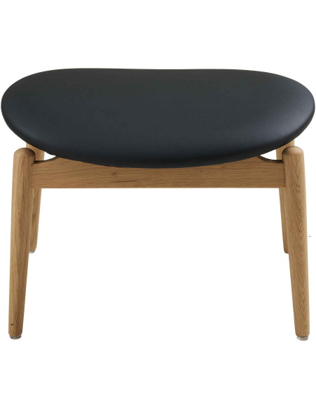 Repose-pieds fauteuil chêne naturel et polyuréthane noir 53,5 cm Olvera House Nordic - 3
