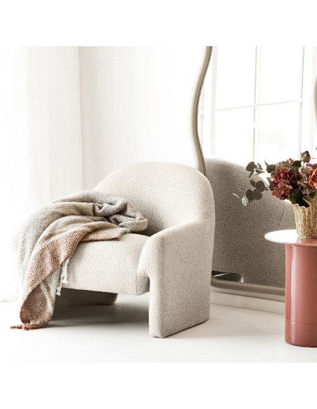 Plaid canapé beige orange à franges 130x180 cm Almora House Nordic - 2