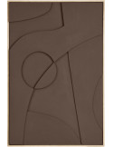 Tableau mural en relief marron MDF 60x90 cm Isabella