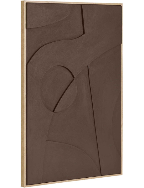 Tableau mural en relief marron MDF 60x90 cm Isabella House Nordic - 1