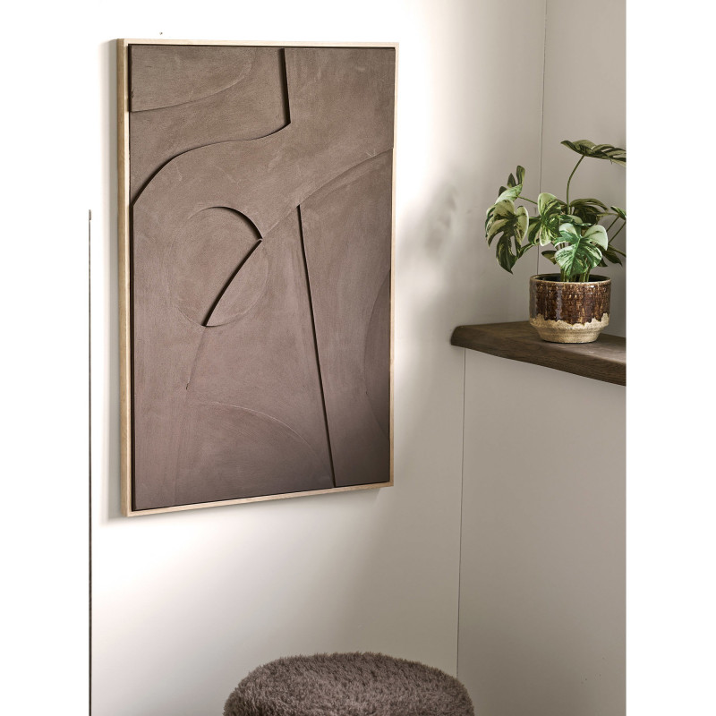 Tableau mural en relief marron MDF 60x90 cm Isabella House Nordic - 5
