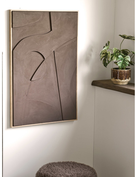 Tableau mural en relief marron MDF 60x90 cm Isabella House Nordic - 5
