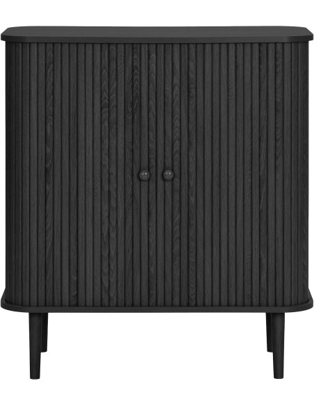 Buffet noir portes coulissantes 80 cm Nikko House Nordic - 3