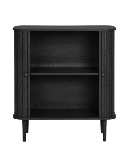 Buffet noir portes coulissantes 80 cm Nikko House Nordic - 4