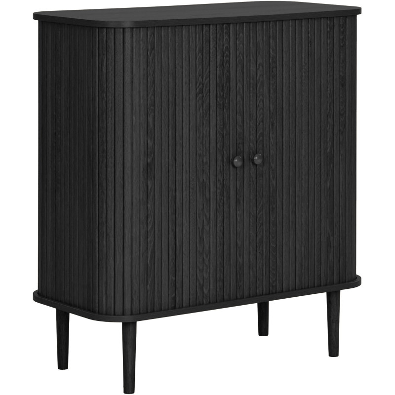 Buffet noir portes coulissantes 80 cm Nikko House Nordic - 1