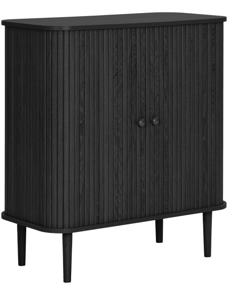 Buffet noir portes coulissantes 80 cm Nikko House Nordic - 1