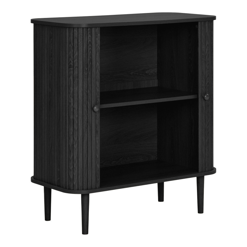 Buffet noir portes coulissantes 80 cm Nikko House Nordic - 5