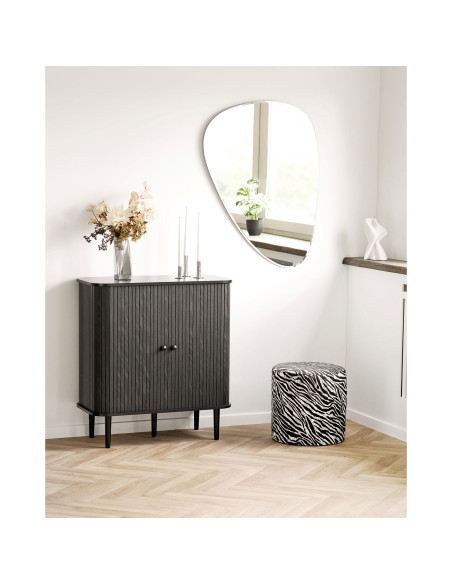 Buffet noir portes coulissantes 80 cm Nikko House Nordic - 8