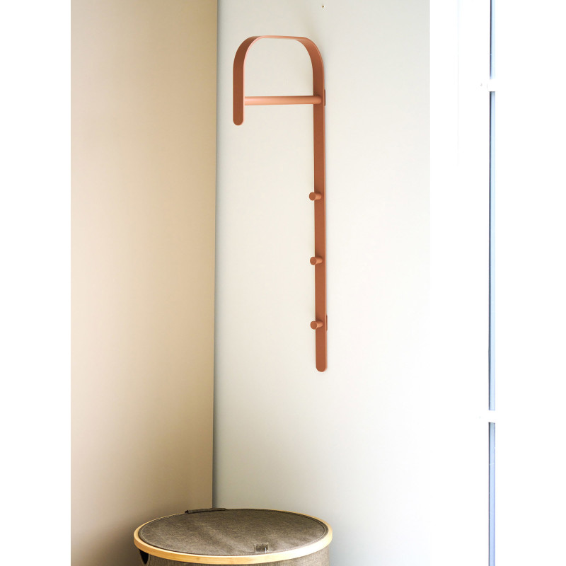 Porte-manteau mural métal cognac 30x80 cm Gresto House Nordic - 5