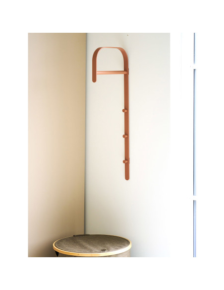 Porte-manteau mural métal cognac 30x80 cm Gresto House Nordic - 5