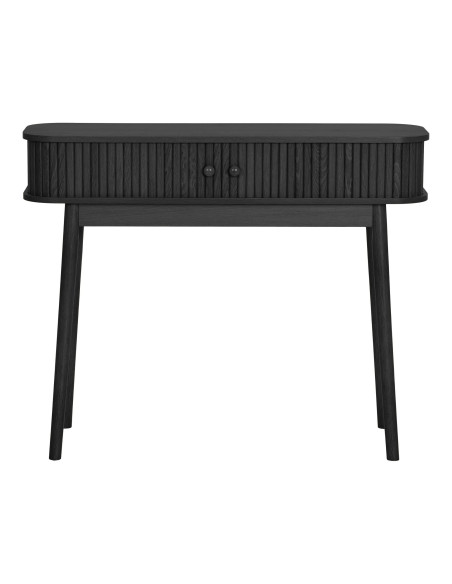 Console d’entrée noire MDF pin portes coulissantes 100 cm Nikko House Nordic - 3