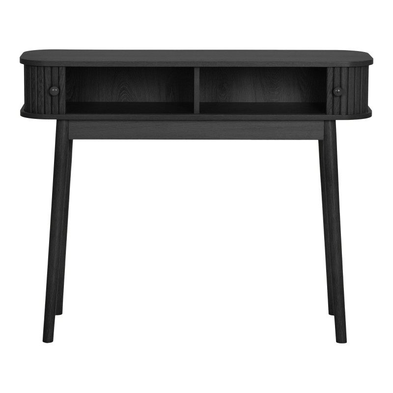 Console d’entrée noire MDF pin portes coulissantes 100 cm Nikko House Nordic - 4