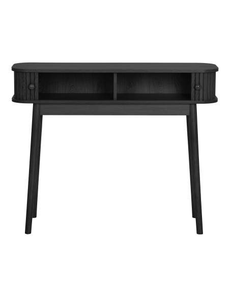 Console d’entrée noire MDF pin portes coulissantes 100 cm Nikko House Nordic - 4
