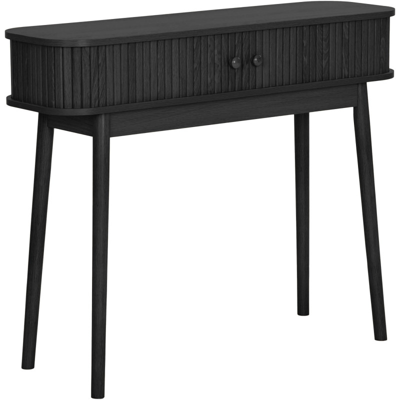 Console d’entrée noire MDF pin portes coulissantes 100 cm Nikko House Nordic - 1