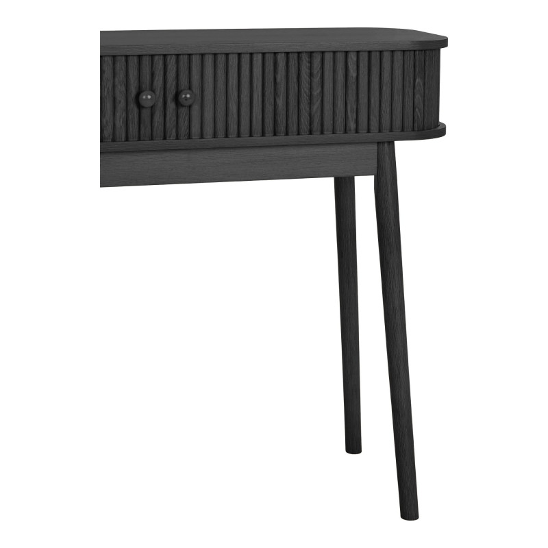 Console d’entrée noire MDF pin portes coulissantes 100 cm Nikko House Nordic - 6