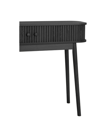 Console d’entrée noire MDF pin portes coulissantes 100 cm Nikko House Nordic - 6