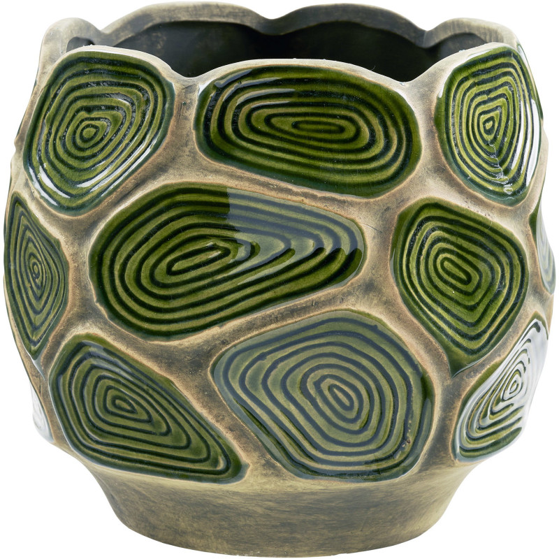 Cache-pot céramique vert forêt relief 18 cm Skovrynn House Nordic - 2