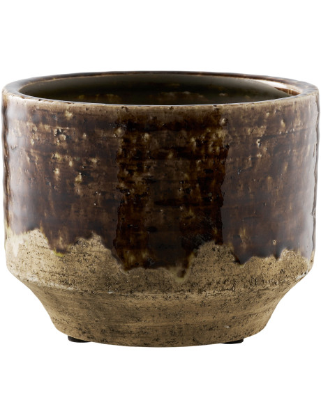 Cache-pot céramique marron fait main 16,5 cm Torrvika House Nordic - 2