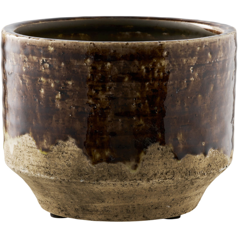 Cache-pot céramique marron fait main 16,5 cm Torrvika House Nordic - 2