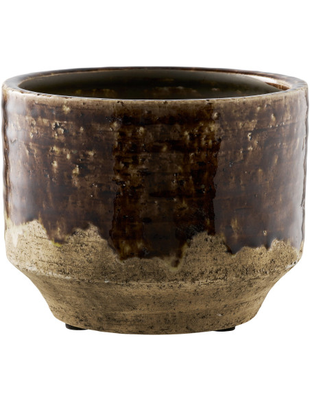Cache-pot céramique marron fait main 16,5 cm Torrvika House Nordic - 2