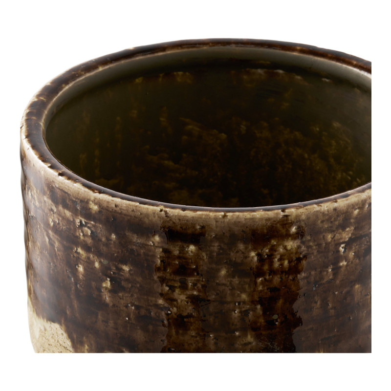Cache-pot céramique marron fait main 16,5 cm Torrvika House Nordic - 3