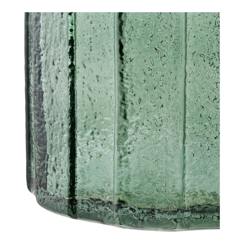 Cache-pot verre vert rainuré 15 cm Lysvane House Nordic - 4